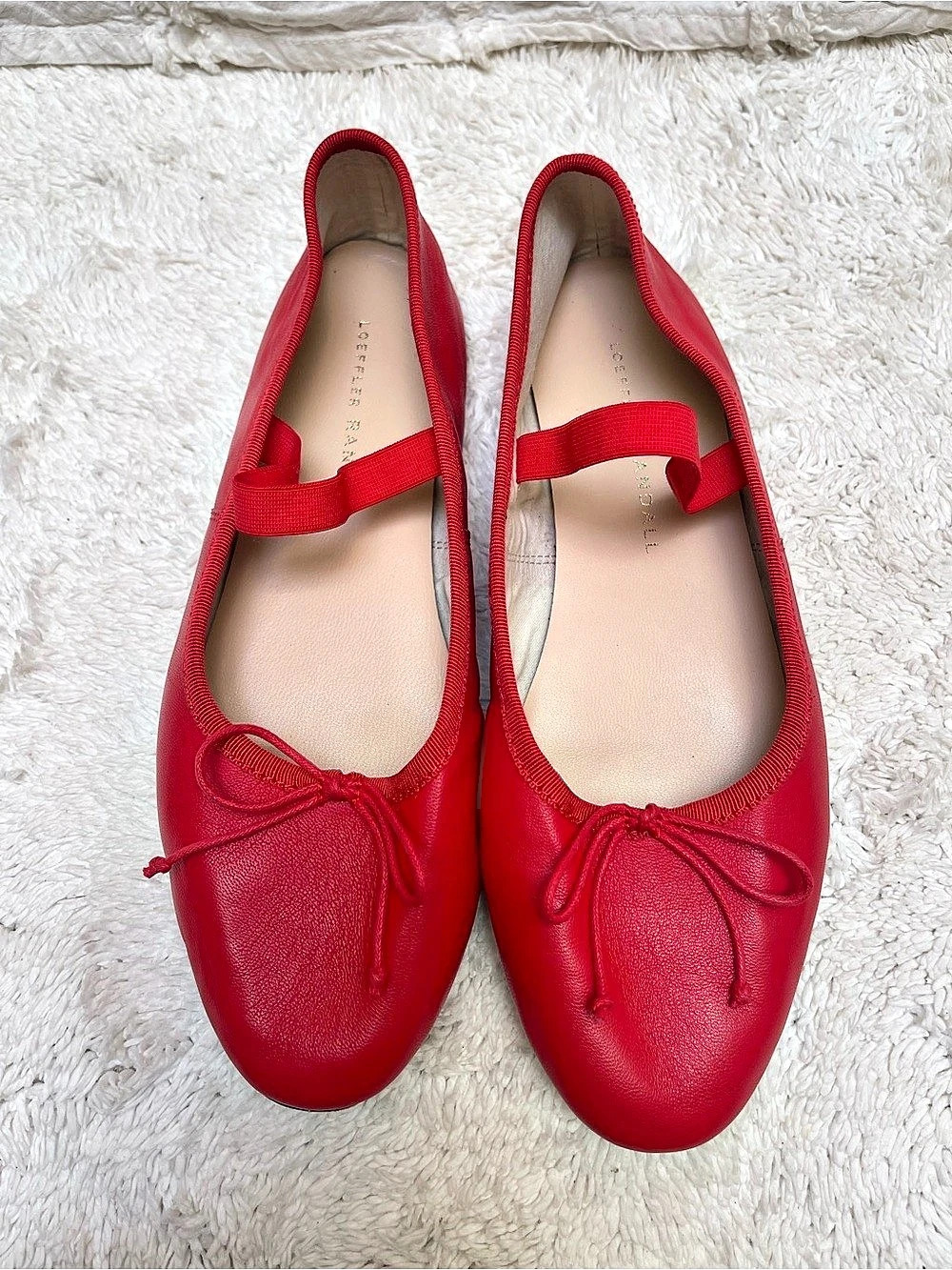 Loeffler Randall Leonie Red Leather Ballet Flat Size 6